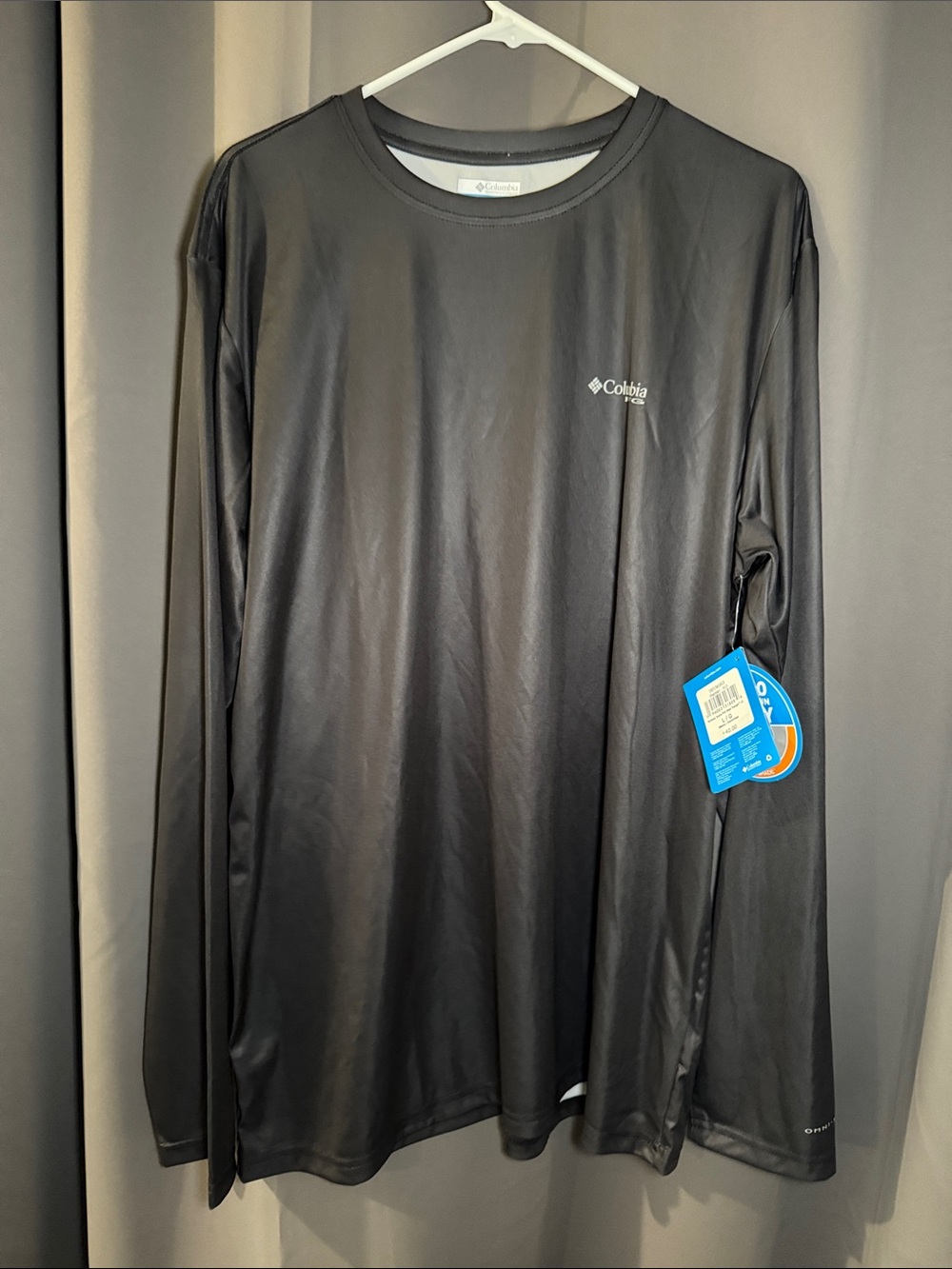 Columbia Men's Black Long-Sleeve Performance Tee UPF 50+ NWT Size L